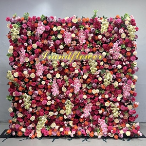 Sfondo in Tessuto di Seta con Rose Rosa 3D, Decorazione Avvolgibile per Matrimoni ed <span class=keywords><strong>Eventi</strong></span> - Product Image 6