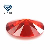 5A Grade 2*3mm-15*20mm coupe ovale Orange/orange rouge zircone cubique pierres précieuses en vrac forme ovale synthétique coupe à facettes pierres CZ