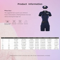 Combinaison Courte Femme Policière à Manches Courtes avec Ceinture et Pochette Utilitaire, Finition Vernie, pour Fête, Cosplay et Scène
