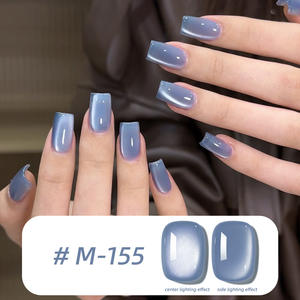 Colección de verano Esmalte de uñas de ojo de gato activado por LED Diseñador de botellas de plástico de vidrio marrón <span class=keywords><strong>chocolate</strong></span> blanco de larga duración para arte - Product Image 5