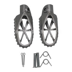 Repose-pieds en acier inoxydable KB Motocross avec protection d'attache - Remplacement/Réparation Garantie 1 an - Product Image 3