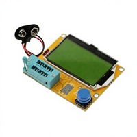 LCR-T4 LCD Penguji Transistor Grafis Dioda Kapasitansi Resistansi ESR Meter MOSFET Thyristor Papan Pengembangan Terpopulasi Penuh