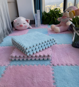 Alfombra de Espuma Lavable Reversible Moderna, Alfombra de Juego para Bebés y Niños, de Felpa Suave, Forma Cuadrada, Mantiene el Calor, para Uso Doméstico - Product Image 2