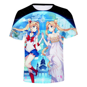 Camiseta Ecológica <span class=keywords><strong>de</strong></span> Talla Grande con Estampado 3D <span class=keywords><strong>de</strong></span> <span class=keywords><strong>Sailor</strong></span> <span class=keywords><strong>Moon</strong></span>, Camiseta <span class=keywords><strong>de</strong></span> Manga Corta Informal para Hombre, Camiseta Personalizada con Estampado - Product Image 3
