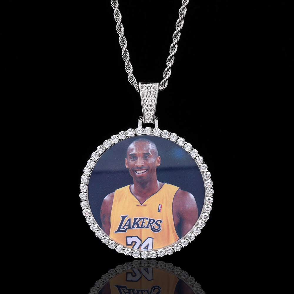 Platinum large size pendant+24inch*5mm twisted chain