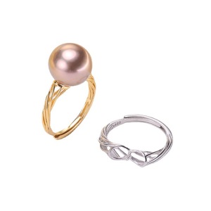 Anillo de Plata WENCHI S925 con Soporte para Cuentas Redondas de 12-14 mm, Accesorios de Perlas para Hacer Joyas - Modelo 12031 Hecho en China - Product Image 3