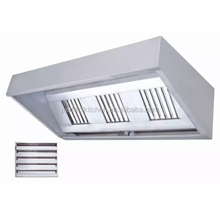 Индивидуальный размер, коммерческая кухня, роскошный светодиодный светильник, стальной мотор, настенный, нержавеющая сталь, бленда