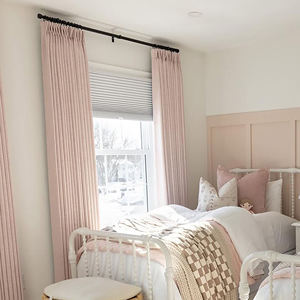 Luxury Pink Linen Touch <b>Curtains</b> for Living Room Blackout with Natural Elegant Touch - Product Image 5