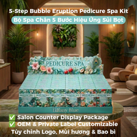 Kit professionnel de soin des pieds détoxifiant en 5 étapes avec réaction effervescente, kit de soin des pieds personnalisé OEM ODM pour salon de manucure et fournitures de beauté