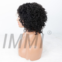 Perruque IMMI HAIR, densité 180, 10 pouces, cheveux humains, noir naturel, bouclés, cheveux indiens bruts, dentelle HD transparente 13X4T, perruque à dentelle frontale