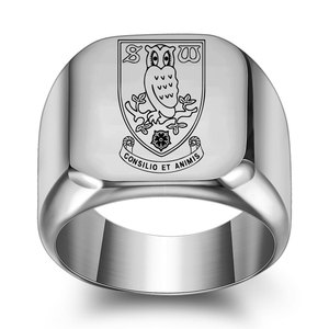 Anillo de Oro con Forma de Escudo y Búho para Hombre, 18MM, Acero Inoxidable, Joyería, Regalo - Product Image 3
