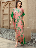 Abaya décontractée et opulente brodée pour l'automne, en dentelle turque artisanale, idéale pour les soirées et événements dans le désert, en polyester