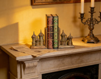 Porte-livres en résine de style russe vintage, bronze antique, pour la décoration de la maison, du bureau ou de la bibliothèque, thème église orthodoxe