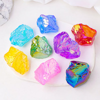Pierre de Diffusion d'Arômes en Cristal Naturel Plaqué Multicolore, Pierre Brute en Éclats de Cristal, Vente en Gros