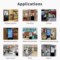 Affichage numérique vertical sur pied avec écran tactile LCD 4K HD de 43/55/65 pouces, machine publicitaire avec indice de protection IP65, prise en charge du CMS