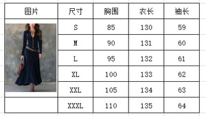 Camicia <span class=keywords><strong>Vestito</strong></span> GX-2026 a <span class=keywords><strong>Maniche</strong></span> <span class=keywords><strong>Lunghe</strong></span> con Bottoni in <span class=keywords><strong>Velluto</strong></span> di Cervo, Stile Lungo - Product Image 4