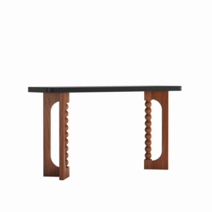 <b>Console</b> Table 59 Inch Wood Long Sofa Table Behind Couch Narrow Hallway Accent Table Unique Design - Product Image 6