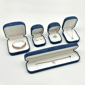Factory Custom Logo Luxury Microfiber Jewellery <b>Box</b> <b>Ring</b> Necklace Earrings Bracelet Jewelry Case <b>Box</b> <b>for</b> Wedding <b>Gift</b> Display - Product Image 2