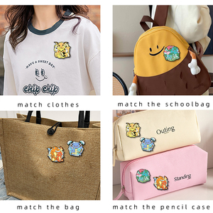 YINI Pokemon Starter Evolution Zinklegierung Pins - Epoxidharz-beschichtete Lebendige Emaille-Abzeichen, Langlebige Sammlerstücke für Pokemon-Fans - Product Image 4