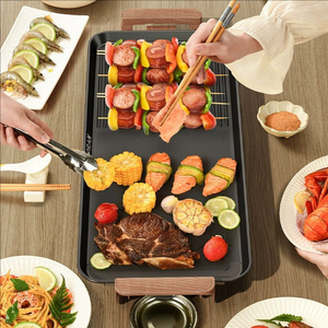 Multi Function Kebab <strong>Grill</strong> <strong>Pan</strong> Standing Outdoor Smokeless Bbq Electric Barbecue <strong>Grill</strong> Commercial Electric Griddle 3-6 People USE