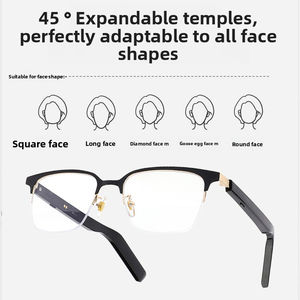 Gafas Inteligentes Bluetooth con Traducción <span class=keywords><strong>de</strong></span> Voz, Diseño Delgado y Deslizante, Marco Metálico, Multifuncionales <span class=keywords><strong>para</strong></span> Conducir, Llamar y Escuchar Música, Modelo LG-01-11 - Product Image 3