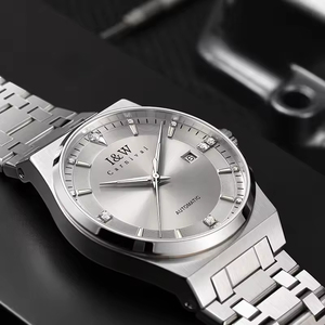 Montre mécanique automatique de luxe pour homme, sport, affaires, acier inoxydable, 42 mm, résistante à l'eau, verre, aiguilles analogiques - Product Image 2