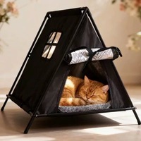 Tente pour animaux de compagnie imperméable et chaude pour l'extérieur, abri pour animaux errants, lit pour chat résistant au froid et à l'humidité