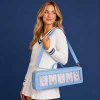 Sac à bandoulière personnalisé pour jeu de Mahjong, sac en cuir PU sur mesure OEM ODM, sac à main zippé doré pour les jeux, les fêtes et les voyages