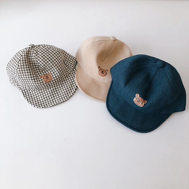 Милая детская мягкая шапка с язычком в виде медведя для малышей Солнцезащитная шапка