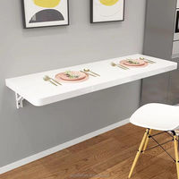 Wandmontierter Klappbarer Holzschreibtisch Schwebendes Wanddesign für Kleine Räume Multifunktionales Aufbewahrungsregal & Hängeschreibtisch für Wohnzimmer