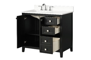 American Free Spare Parts Modern Black <b>Bathroom</b> <b>Vanity</b> - Product Image 4