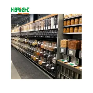Supermarket Storage Acrylic Gravity Bulk Dry Food Dispenser