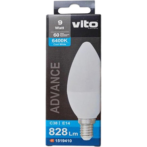 Bombilla LED C38 9W E14 828lm Luz Fría 6400K - Product Image 2