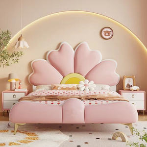 <span class=keywords><strong>Letto</strong></span> <span class=keywords><strong>Singolo</strong></span> Moderno <span class=keywords><strong>Rosa</strong></span> per Bambini con Contenitore Multifunzione Arredamento per Cameretta <span class=keywords><strong>Letto</strong></span> da Principessa in Pelle per Ragazze - Product Image 3