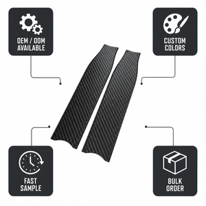 Lames de palmes de plongée en apnée en fibre de carbone 12K, directement de l'usine, lames longues pour la pêche sous-marine, OEM ODM personnalisé - Product Image 4