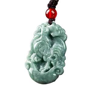 Colgante <span class=keywords><strong>de</strong></span> <span class=keywords><strong>Jade</strong></span>íta Natural Pulida al por Mayor, Amuleto <span class=keywords><strong>de</strong></span> Buena Suerte, Collar <span class=keywords><strong>de</strong></span> <span class=keywords><strong>Jade</strong></span>íta con los 12 Signos del Zodiaco Chino, Joyería <span class=keywords><strong>para</strong></span> Hombres y Mujeres - Product Image 6