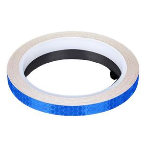 <b>Reflective</b> <b>Tape</b> Round Self Adhesive Blue Fluorescent Waterproof For Bicycle Motorcycle Car Accessories - Product Image 1