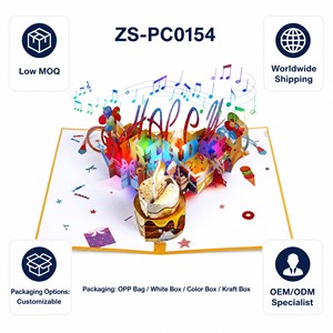 Tarjeta de Cumpleaños 3D Pop Up con Luz LED y Música, Tarjeta de Felicitación Creativa y Personalizada, Regalo para Fiestas - Product Image 6
