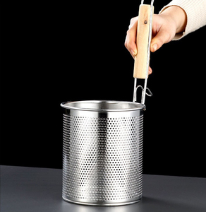 Nhà bếp thực phẩm Giỏ Spaghetti gật đầu thép không gỉ Pasta Lọc colander với lưới tốt thực phẩm <span class=keywords><strong>Skimmer</strong></span> - Product Image 4