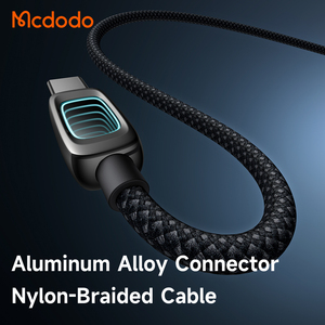 สายชาร์จเร็ว Mcdodo 040/041 100W USB-C to USB-C PD พร้อมไฟ Mirror Light สีฟ้าใส 5A วัสดุโลหะผสมสังกะสี ทนทา<span class=keywords><strong>น</strong></span> สายถักไนลอ<span class=keywords><strong>น</strong></span> สำหรับ <span class=keywords><strong>MacBook</strong></span> - Product Image 6