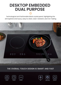 Cuisinière à induction multifonctionnelle à double brûleur 220V adaptée à la cuisine, plaque à induction à 2 têtes - Product Image 2