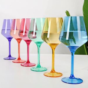 Custom logo Color 450ml Modern Luxury Colored Stem Stemless Egg U Shape Red <b>Wine</b> Glasses Glass Cup <b>Goblets</b> - Product Image 2