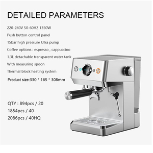 Wholesale Programmable Stainless Steel Espresso <b>Coffee</b> Maker for Household & Hotel Use Espresso <b>Coffee</b> <b>Machine</b> Prog - Product Image 5