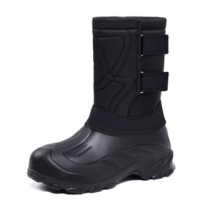<span class=keywords><strong>Bottes</strong></span> d'hiver pour hommes avec doublure en fourrure amovible, entièrement imperméables, antidérapantes, à semelle épaisse, mi-mollet, légères et confortables pour le froid - Product Image 3