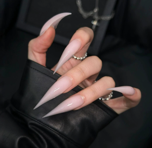 <span class=keywords><strong>Uñas</strong></span> Postizas Rosa Nude Brillante, Longitud Media, Estilo Stiletto, Hechas a Mano, Reutilizables, <span class=keywords><strong>Diseño</strong></span> <span class=keywords><strong>de</strong></span> Mariposa Acrílica para Dedos - Product Image 2