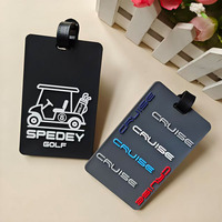 Cadeaux personnalisés en gros, accessoires de sac de golf personnalisés, étiquettes de bagages en silicone PVC par sublimation