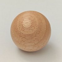 Boules rondes en bois vernies, en bois dur naturel lisse, en bois de caoutchouc, pour l'artisanat et le bricolage