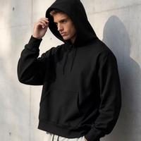 Hoodie oversize épais uni personnalisé avec logo, en stock
