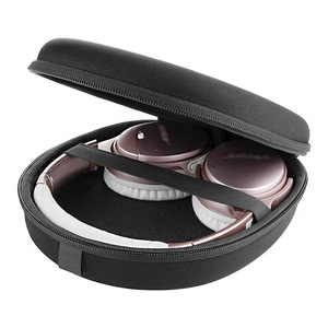 EVA Headphone <b>Storage</b> Case Black Zippered Anti Shock Protective Case For Over Ear Headphones Portable Carrying Bag - Product Image 2