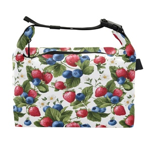 กระเป๋าใส่อาหารกลางวันฮาวายทรอปิคอลแบบกำหนดเองได้ กระเป๋าเก็บความร้อนสำหรับใส่เบอร์รี่พาราไดซ์ เหมาะสำหรับกิจกรรมกลางแจ้ง โรงเรียน และปิกนิก - Product Image 1